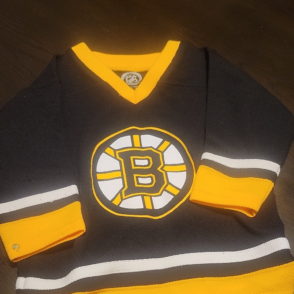 NHL Kids Black and Gold Hockey Jersey